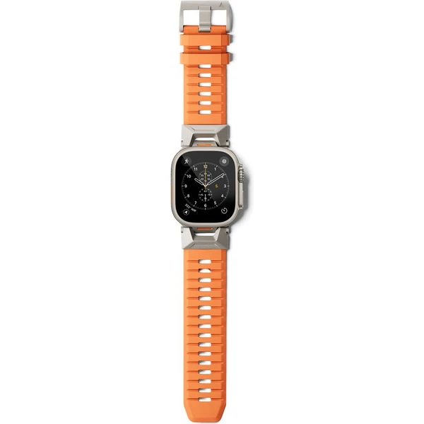 Epico Rubber Pro remienok s nerezovým zapínaním pre Apple Watch 49/46/45/44/42mm oranžový - Remienky - Obrázok OZMJ000K01
