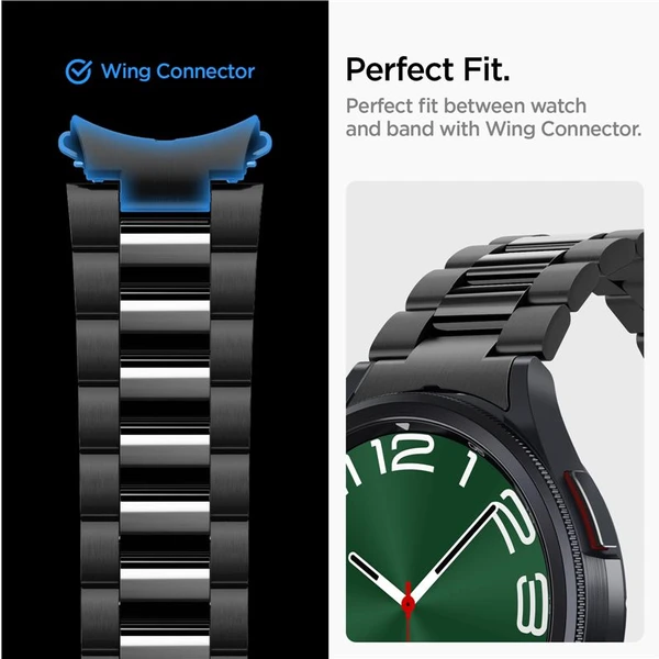 Spigen Modern Fit 316L Band remienok Samsung Galaxy Watch6 Classic 47mm čierny - Remienky - Obrázok OZV3000N01