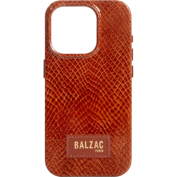 Native Union x Balzac Embossed Cognac MagSafe kryt iPhone 16 Pro - Puzdra - Obrázok P06K000K01