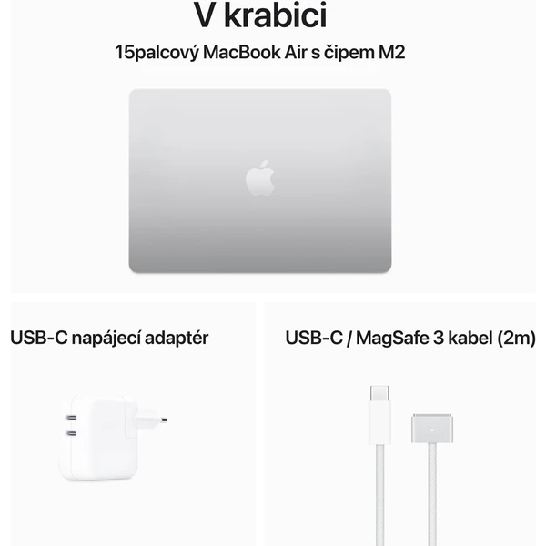 Apple MacBook Air 15,3" (2023) / M2 / 8GB / 512GB / strieborný - Notebooky - Obrázok P07P100501