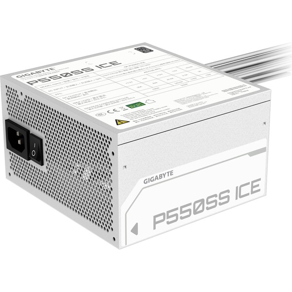 GIGABYTE P550SS Silver 550W biely - Zdroje - Obrázok P0ZF000N01