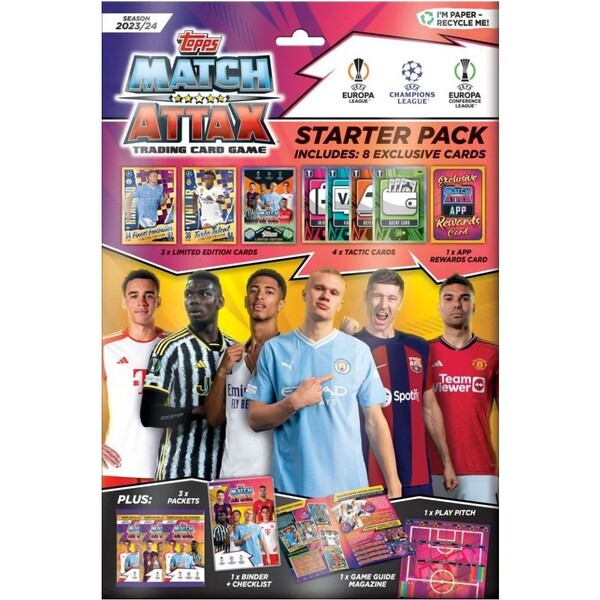 Futbalové karty Topps UEFA UCL MATCH ATTAX 23/24 - Starter Pack