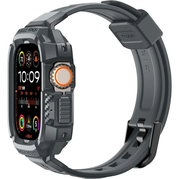 Spigen Rugged Armor Pro remienok s puzdrom Apple Watch Ultra 3/2/1 (49mm) sivý - Remienky - Obrázok P1A1000P01