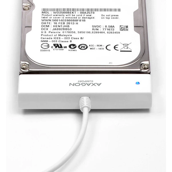 AXAGON ADSA1S USB 2.0 SATA HDD/SSD adaptér vr. 2.5' púzdra - Externé boxy - Obrázok P1GV000501