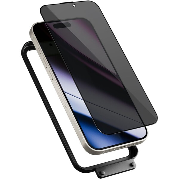 E-shop Epico Privacy tvrdené sklo 3D pre iPhone 16 Pro Max s inštalačným rámčekom