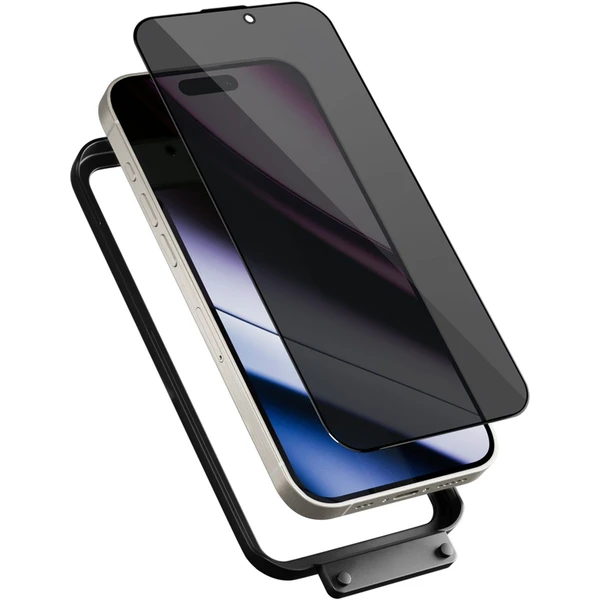 Epico Privacy tvrdené sklo 3D pre iPhone 16 Pro Max s inštalačným rámčekom - Ochranné fólie a sklo - Hlavný obrázok