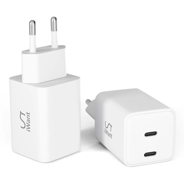 iWant 45W GaN sieťová nabíjačka biela - Nabíjačky - Obrázok P1XD000J01