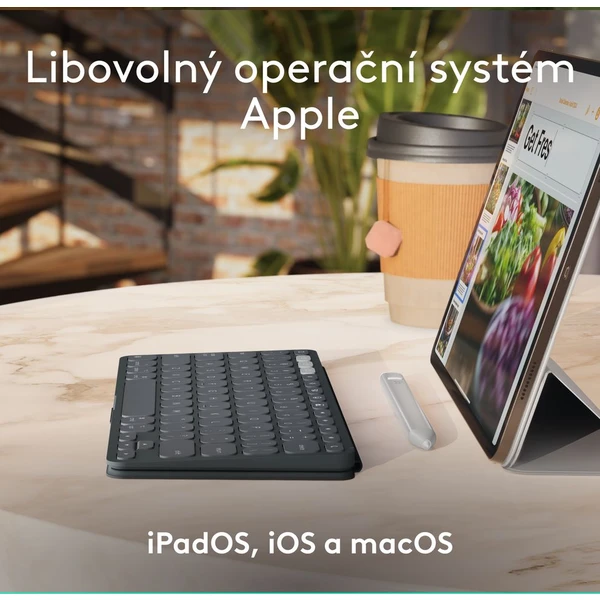 Logitech Keys to go 2 Apple bezdrôtová US klávesnica grafitová - Klávesnice - Obrázok P245000J01