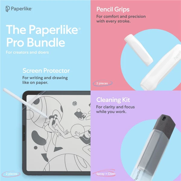 Paperlike Bundle fólie na písanie a kreslenie sada Apple iPad Pro 11" (2018-2023)/Air 10,9" (2020-20 - Ochranné fólie a sklo - Obrázok P266000N01