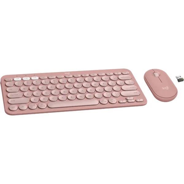 Logitech Pebble 2 Combo klávesnica a myš ružová - Klávesnicové sety - Obrázok P2A4000N01