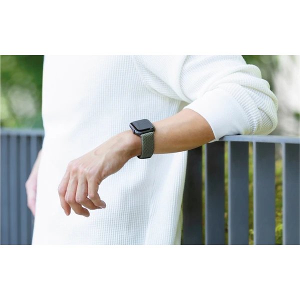 UNIQ Aspen Braided remienok Apple Watch 46/45/44/42mm zelený - Remienky - Obrázok P2LP600301