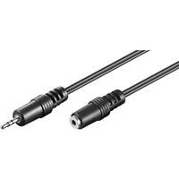 PremiumCord 2,5mm/2,5mm predlžovací kábel 2m čierny - Káble a redukcie