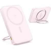 Powerbanka Baseus PicoGo Qi2 s otočným stojanom a bezdrôtovým nabíjaním 5000mAh 20W USB-C ružová - Powerbanky