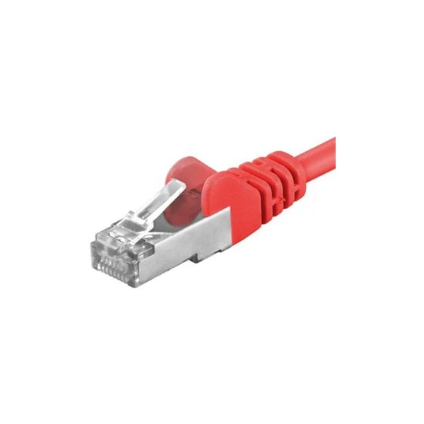 PremiumCord RJ45/RJ45 Cat6a S-FTP patch kábel 0,25m červený - Káble a redukcie - Hlavný obrázok