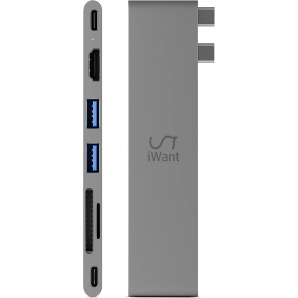 iWant 7v1 Pro Hub 8K s USB-C vesmírne šedý - USB huby - Hlavný obrázok