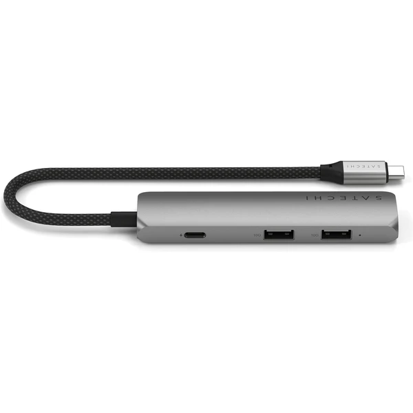 Satechi 4v1 USB-C Slim viacportový adaptér 4K vesmírne šedý - USB huby - Obrázok P3UB000P01