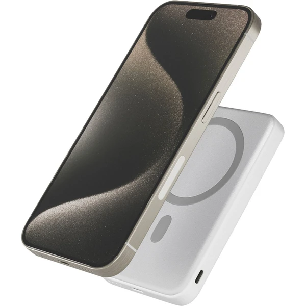 iWant Mag+ MagSafe powerbanka so stojanom 7000mAh biela - Powerbanky - Obrázok P4CK000K01