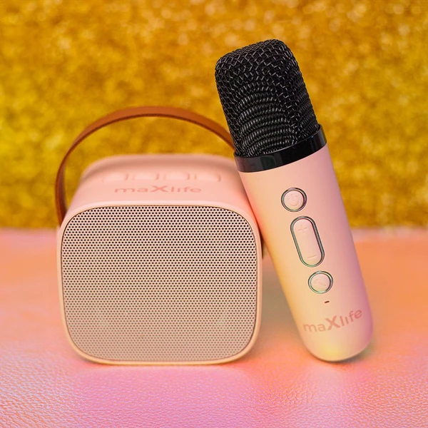 Maxlife MXKS-100 Bluetooth karaoke set ružový - Reproduktory - Obrázok P4ER000K01