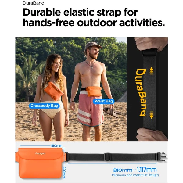 Spigen Aqua Shield WaterProof Waist Bag A620 2 Pack oranžový - Puzdra - Obrázok P4N5000701