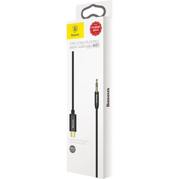 Baseus USB-C/3,5mm kábel 1,2m čierny - Káble a redukcie - Obrázok P4RR000501