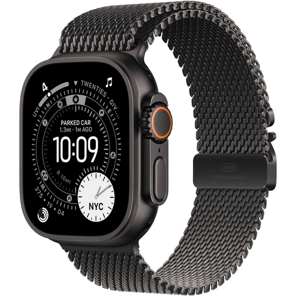 Apple Watch 49/46/45/44mm milánsky ťah z čierneho titánu malý - Remienky - Hlavný obrázok