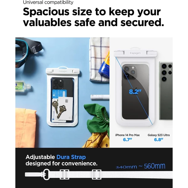 Spigen Aqua Shield vodeodolné púzdro A601 1 Pack biele - Puzdra - Obrázok P5F3000701