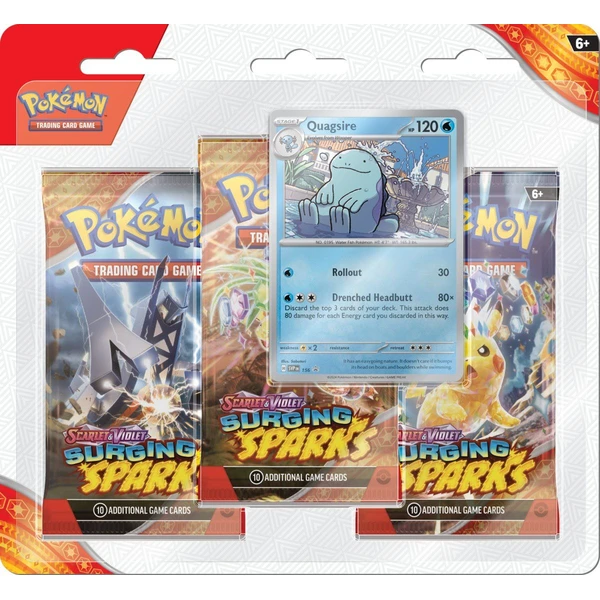 Pokémon TCG: SV08 Surging Sparks - 3 Blister Booster - Pokémon karty - Obrázok P5H7000K01