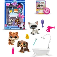 Set troch figúrok Hasbro Littlest Pet Shop kúpeľňový set - Figúrky