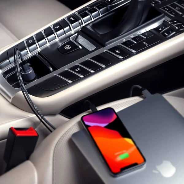 Satechi 72W Type-C PD Car Charger nabíjačka do auta vesmirně šedá - Nabíjačky - Obrázok P5RX000501