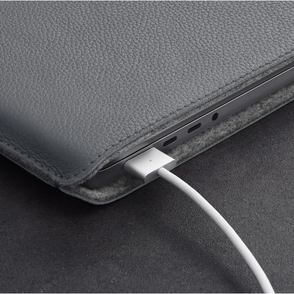 Woolnut kožené Sleeve púzdro pre 14" MacBook Pro šedé - Puzdra - Obrázok P5SR100501