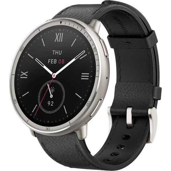 Amazfit Active 2 NFC kožené múdre hodinky čierne - Inteligentné hodinky - Hlavný obrázok