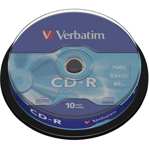 VERBATIM CD-R(10 ks)Spindle/EP/DL/52x/700MB - Optické disky - Hlavný obrázok
