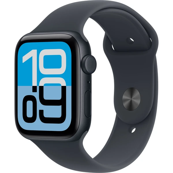 Apple Watch SE 3 (2025) Cellular 40mm Temne atramentový hliník s atramentovým športovým remienkom M/ - Inteligentné hodinky - Hlavný obrázok