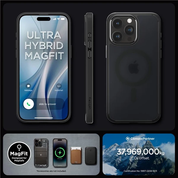 Spigen Ultra Hybrid MagFit kryt iPhone 15 Pro Max čierny - Puzdra - Obrázok P6T8000601