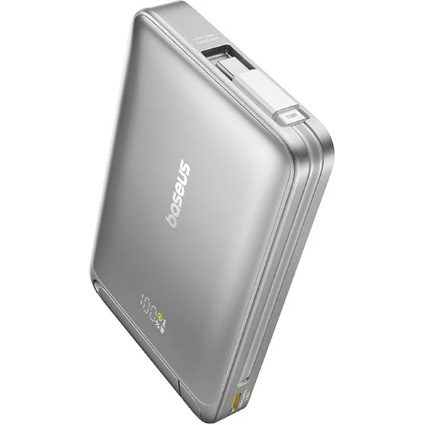 Powerbanka Baseus Nomos Qi2 10000mAh 45W s káblom USB-C sivá - Powerbanky - Obrázok P7AE000N01