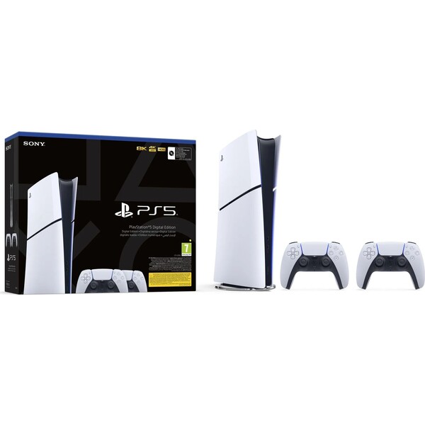 PlayStation 5 Digital Edition 825GB + DualSense Wireless Controller biely