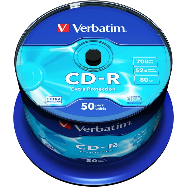 VERBATIM CD-R(50 ks)Spindle/Extra Protection/DL/52x/700MB - Optické disky - Hlavný obrázok