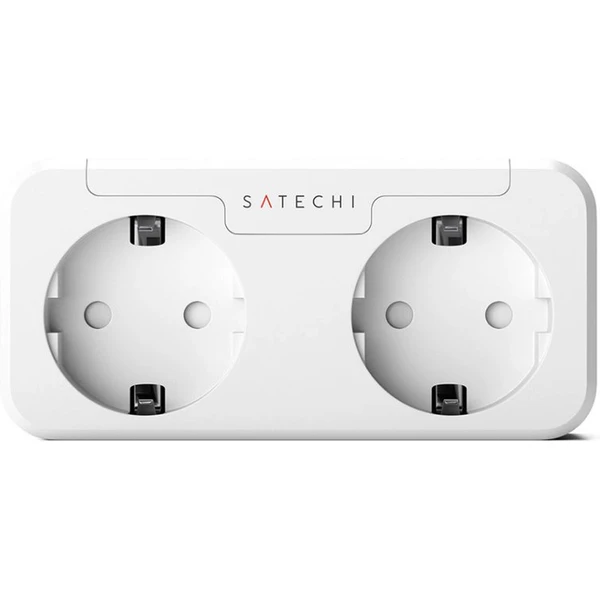 Satechi Homekit múdra zásuvka s dvoma vstupmi biela - Inteligentné zásuvky - Obrázok P813200301