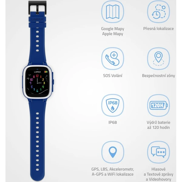 LAMAX WatchY4 Play detské hodinky modré - Inteligentné hodinky - Obrázok P829000P01