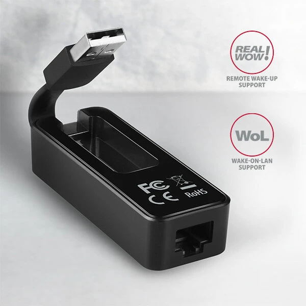 AXAGON ADEXR USB 2.0 externý Fast Ethernet adaptér auto install - Sieťové karty - Obrázok P83V000501
