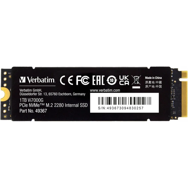 VERBATIM SSD Vi7000G Internal PCIe NVMe M.2 SSD 1TB - SSD - Obrázok P863000O01