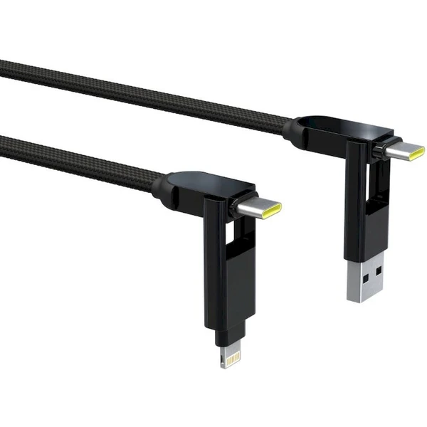 Napájací kábel Rolling Square inCharge XL 6v1 100W 2m čierny - Káble a redukcie - Obrázok P88K000K01