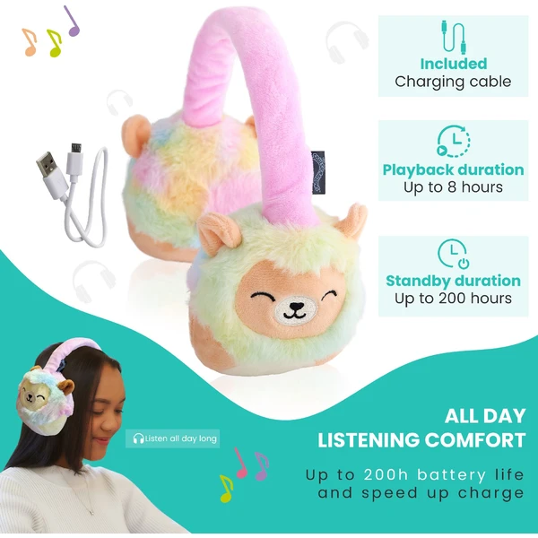 Lazerbuilt bezdrôtové slúchadlá Squishmallows - Leonard (plyšové) - Slúchadlá - Obrázok P8BG000K01