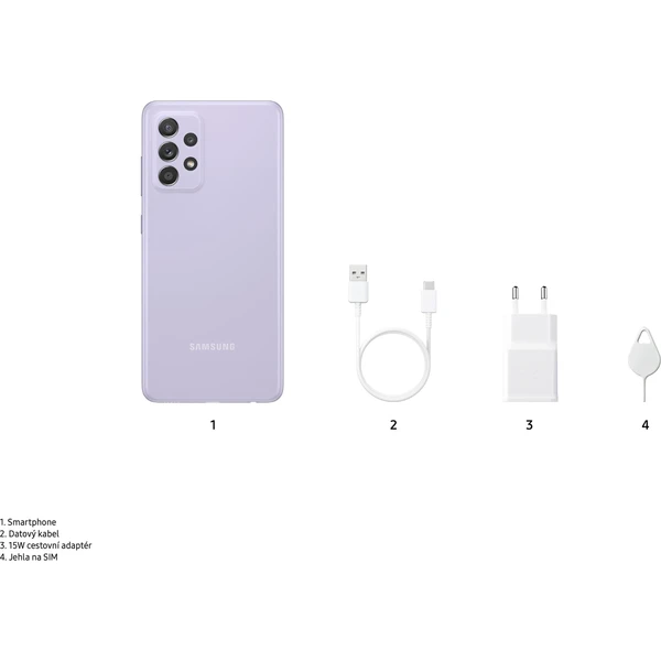 Samsung Galaxy A52 6GB + 128GB fialový - Mobilné telefóny - Obrázok P8JX000501