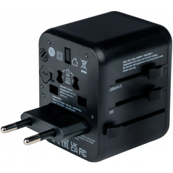 VERBATIM Universal Travel Adapter UTA-02 Cestovný adaptér - Zásuvky - Obrázok P953000O01