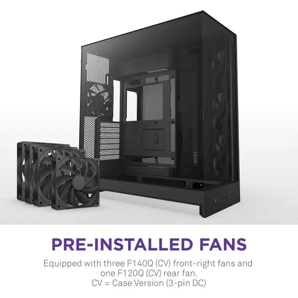 NZXT H9 Flow čierna - Počítačové skrine - Obrázok P97K000K01