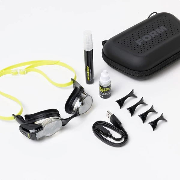 FORM Smart Swim 2 PRE chytré plavecké okuliare čierne/žlté - Okuliare - Obrázok P98M000K01