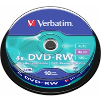 VERBATIM DVD-RW(10 ks)Spindle/4x/4.7GB - Optické disky