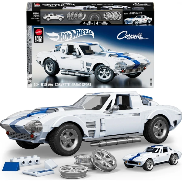 Mattel Brick Shop zostaviteľný model Hot Wheels - Corvette Grand Sport (Elite series) - Stavebnica - Hlavný obrázok