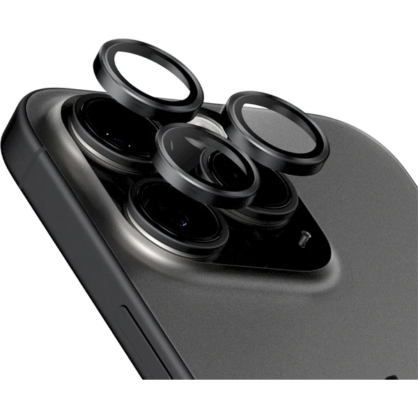 PanzerGlass HoOps ochranné krúžky Apple iPhone 16 Pro/16 Pro Max/15 Pro/15 Pro Max - čierny titán - Ochranné fólie a sklo - Hlavný obrázok